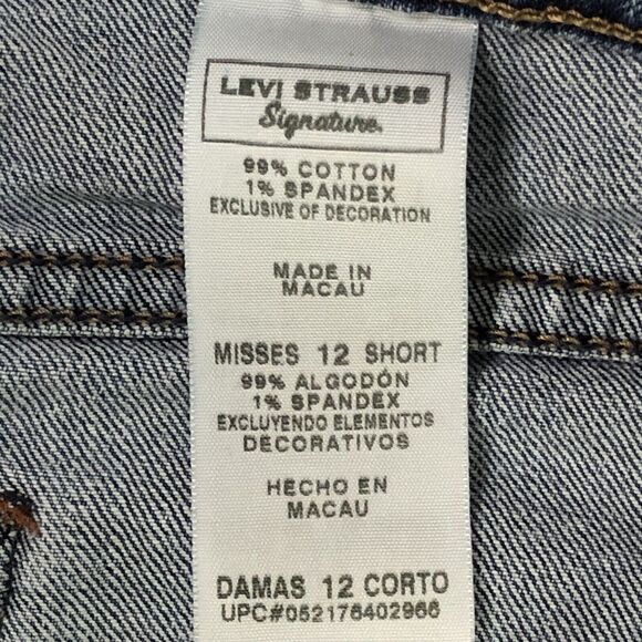 Levi's Signature Series Jeans 12 Women Boot Cut 30x28 Blue Mid Rise Light Wash - Picture 10 of 14